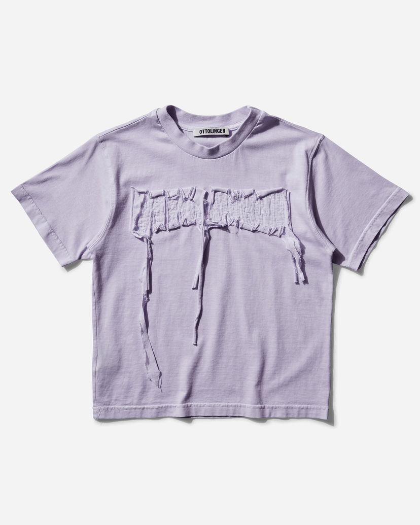 T-paita Ottolinger Ottolinger Distressed Fitted T-Shirt Violetti | 2215014014 PRP