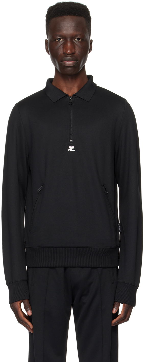 Poolopaita Courrèges Courrèges Zip Sweatshirt Musta | 124JVE063JS0091