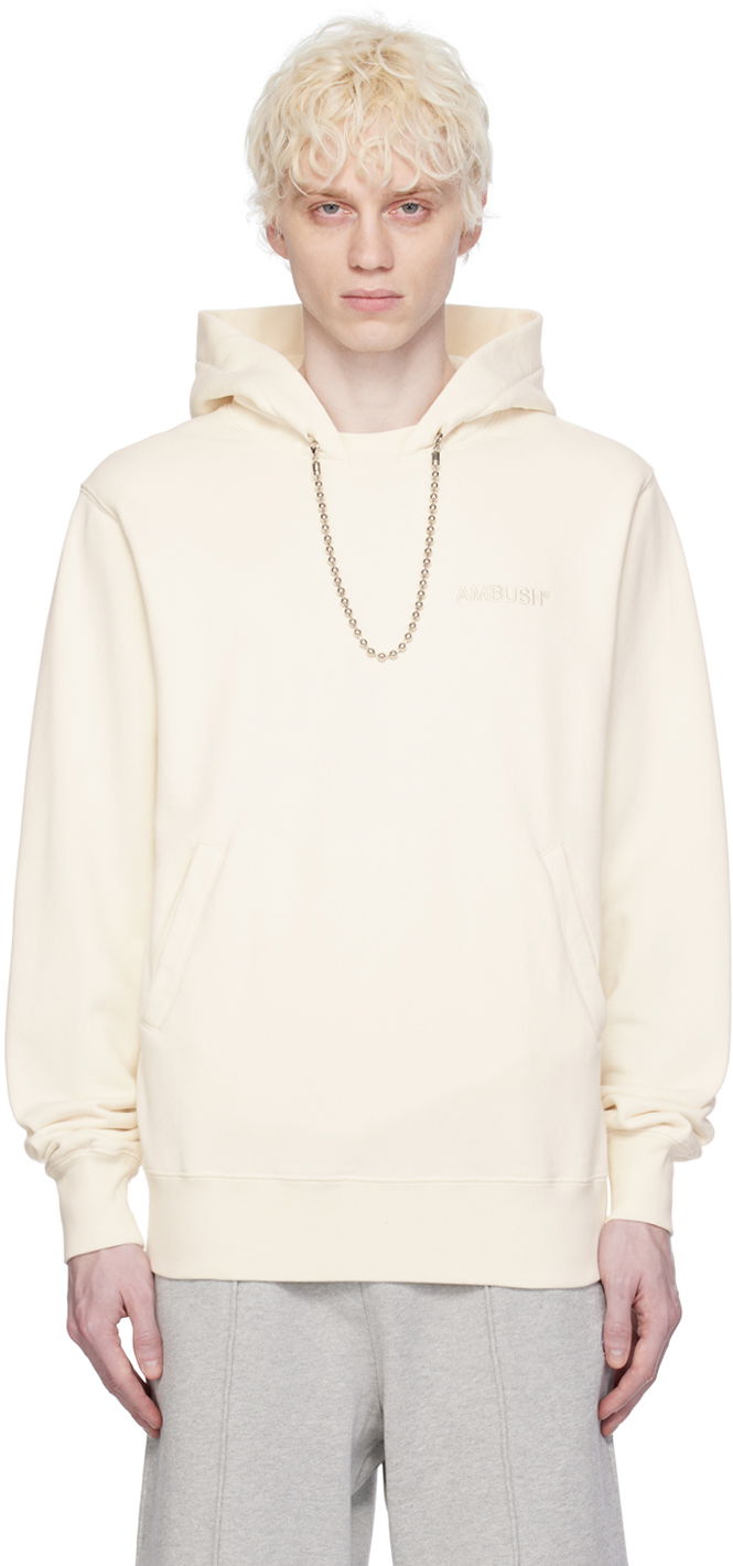 Huppari Ambush Ballchain Hoodie Beige | BMBB001S24FLE0013131