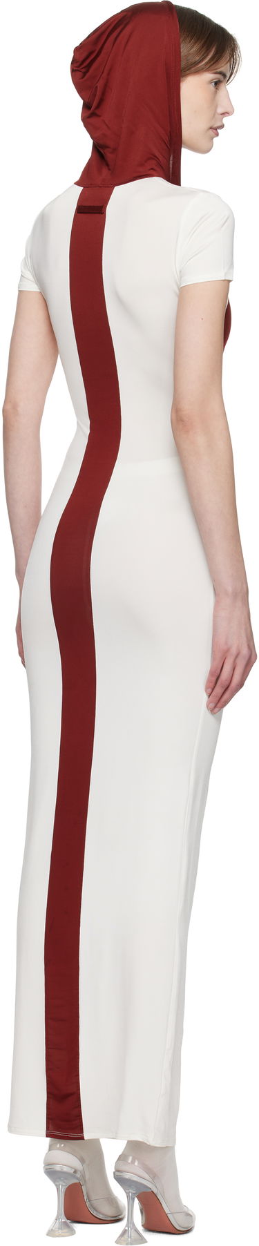 Mekko Jean Paul Gaultier Jean Paul Gaultier 'The Chevrons' Maxi Dress Valkoinen | 25/33-F-RO346P-J084-0128, 2