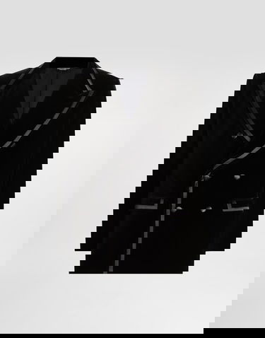 Takki Dolce & Gabbana Dolce & Gabbana Double-Breasted Velvet Jacket Musta | G2VO8TFUVG7N0000, 0