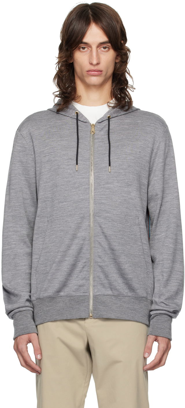 Huppari Paul Smith Paul Smith Signature Stripe Zip Hoodie Harmaa | M1R-300S-H00035-72