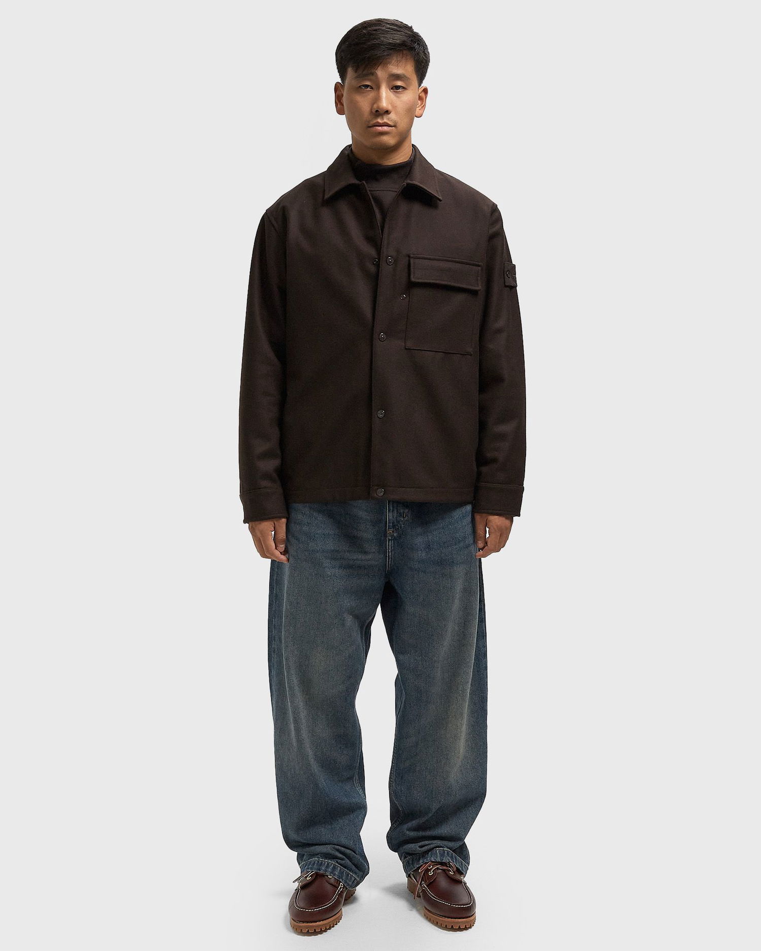 Paita Stone Island Wool Overshirt Ruskea | K2S151200028S0F24.V0070, 1