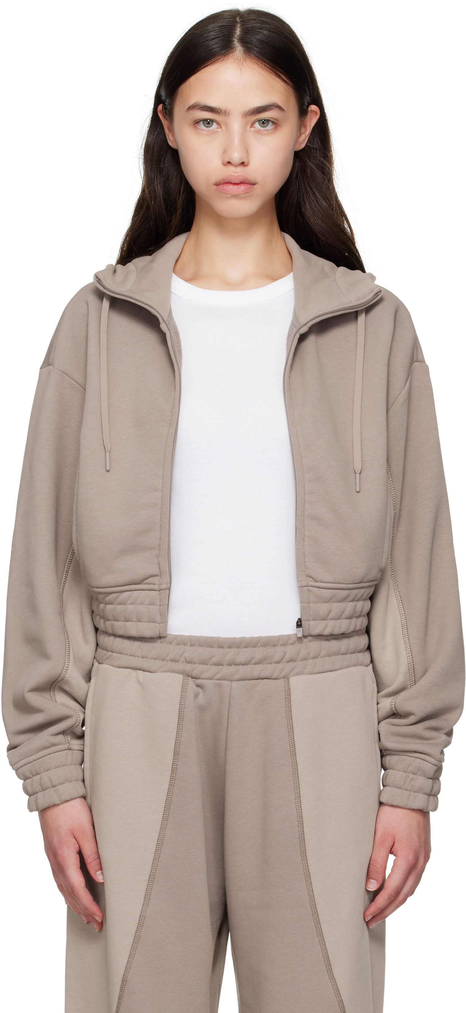 Huppari On Running FKA twigs Edition Club Cropped Hoodie Beige | 1WF11663318, 0