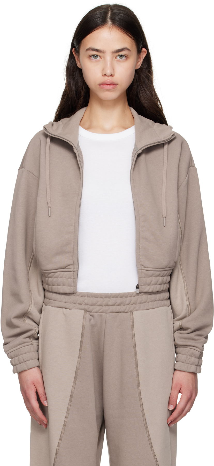 Huppari On Running FKA twigs Edition Club Cropped Hoodie Beige | 1WF11663318