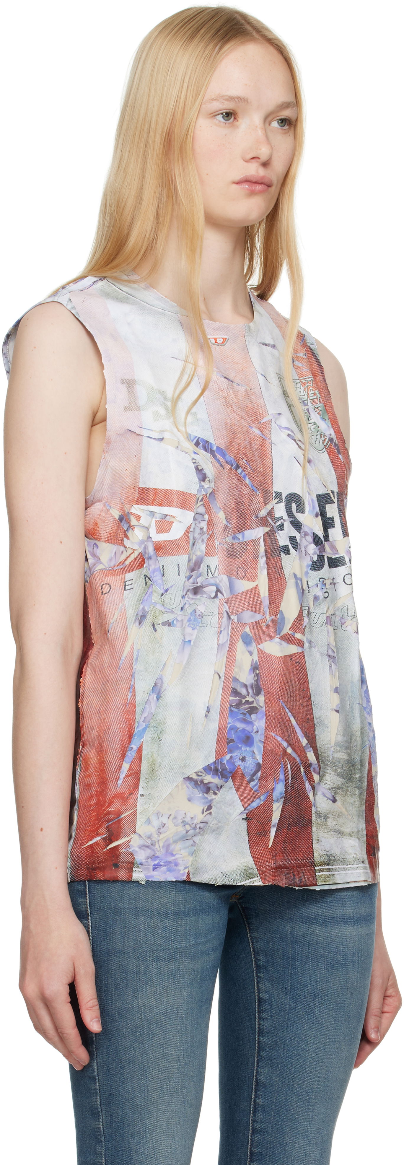 Tankkitoppi Diesel Diesel T-Per-Stripe Graphic Print Tank Top Monivärinen | A18700 0SKBT, 1