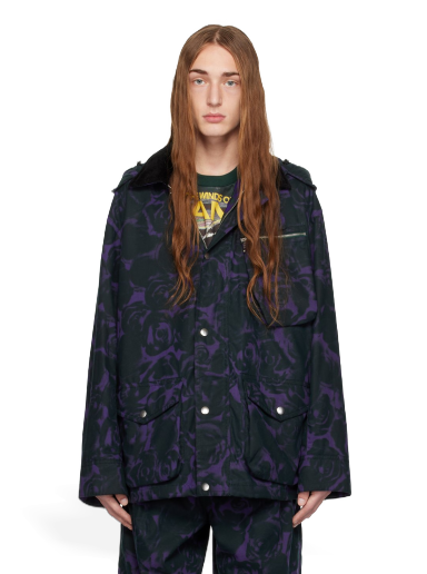 Takki Burberry Rose Print Jacket Violetti | 8076688