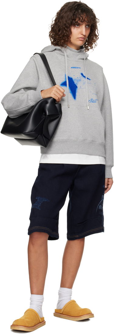 Huppari ADER ERROR Star Print Hoodie Harmaa | BN01FWHD0103GR, 3
