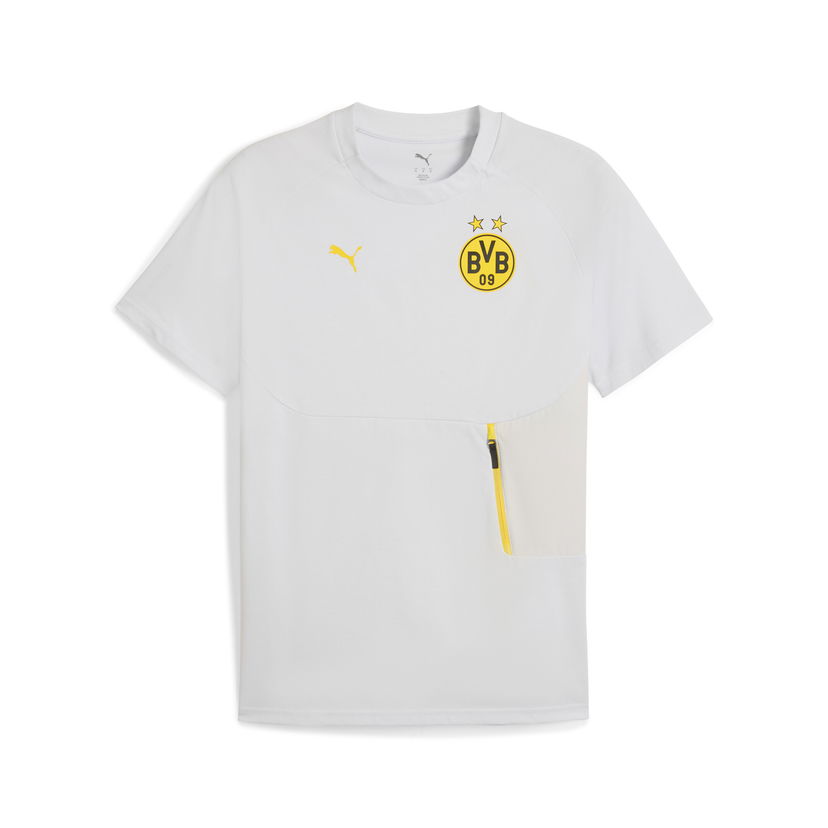 T-paita Puma Borussia Dortmund PUMATECH Men's Training T-Shirt with Pocket Valkoinen | 781692_18