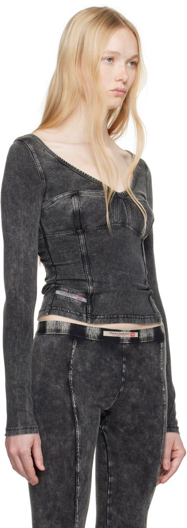Hame Diesel Diesel T-Elin Long Sleeve Top Harmaa | A16595 0NJBJ, 4