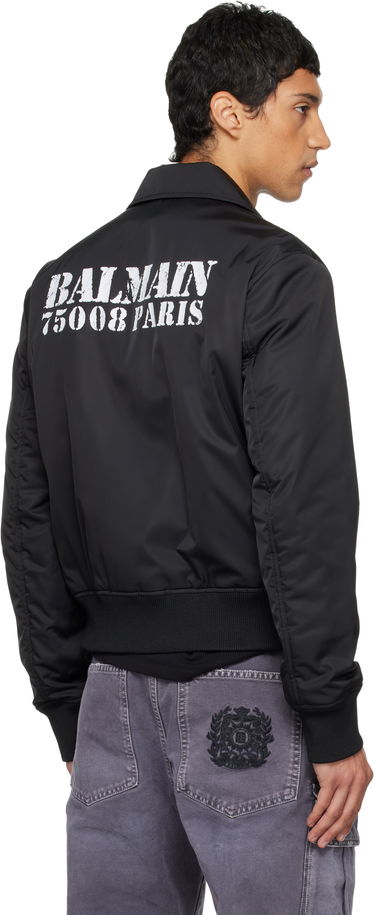 Bomber-takki Balmain Big Stamp Bomber Jacket Musta | FH1TFA50XL24, 2
