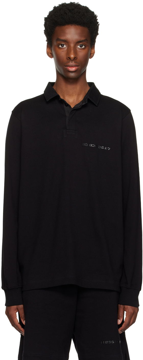 Poolopaita VETEMENTS Bonded Long Sleeve Polo Musta | VL16TO100B