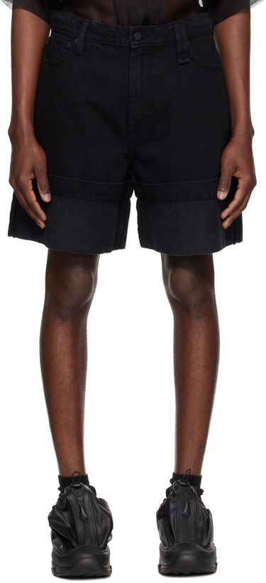 Shortsit Simone Rocha Simone Rocha Wide Leg Puddle Denim Shorts Musta | 4138B 1239, 0