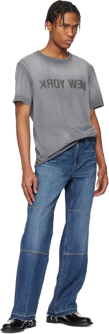 T-paita Helmut Lang Helmut Lang Garment-Dyed 'New York' Tee Harmaa | O10HM508, 3