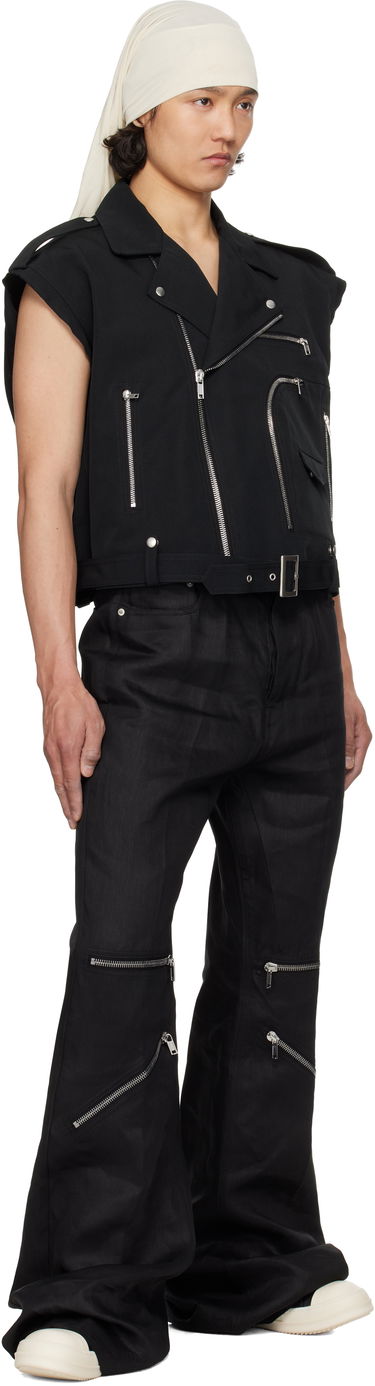 Liivi Rick Owens Rick Owens Bauhaus Stooges Cropped Vest Musta | RL01E5716 PCVS, 3
