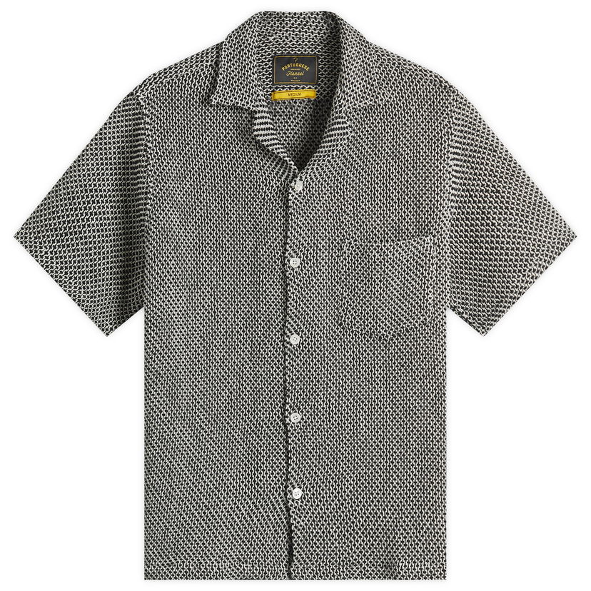 Paita Portuguese Flannel Portuguese Flannel Agora Knit Vacation Shirt Musta | SS25-004-BLK