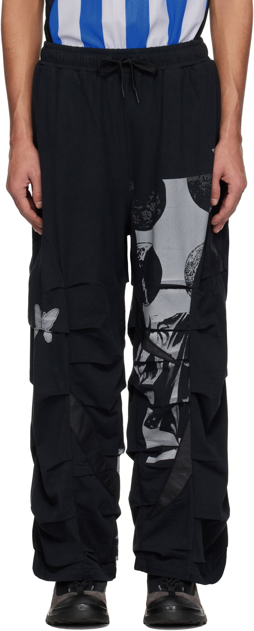 Cargo housut Perks And Mini Perks and Mini Equinox Flower Cargo Trousers Musta | 80049