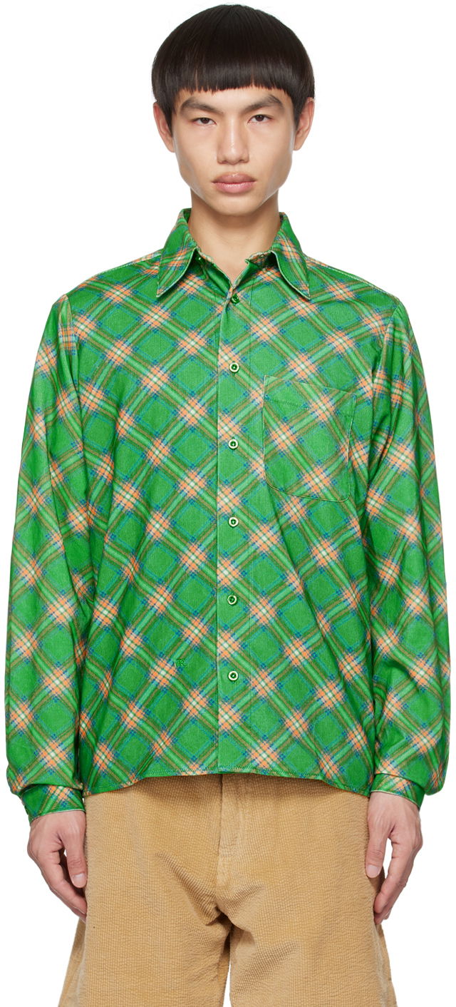 Paita ERL Plaid Button-Up Shirt Vihreä | ERL06B007