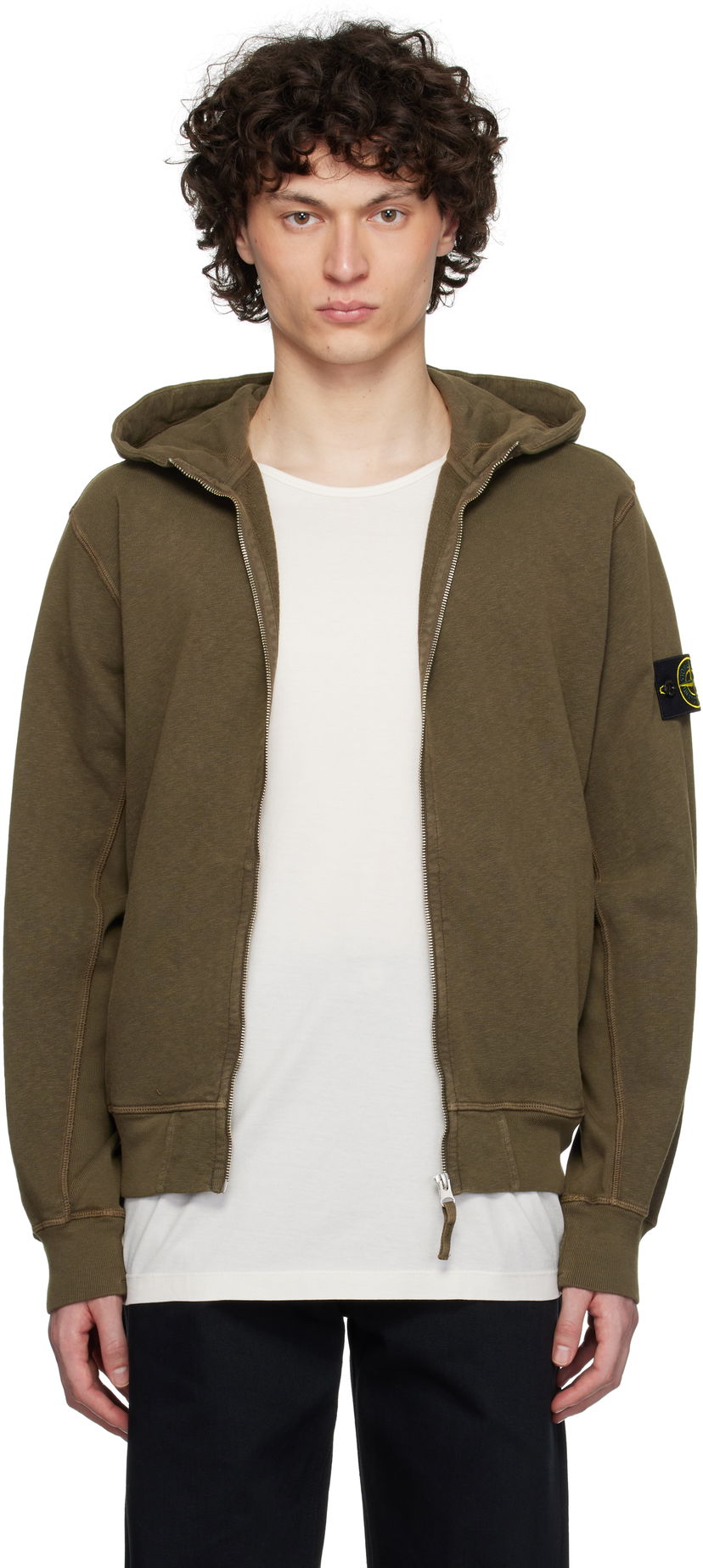 Huppari Stone Island Stone Island Malfilé Fleece Hoodie Vihreä | K1S15 6100021 S0060