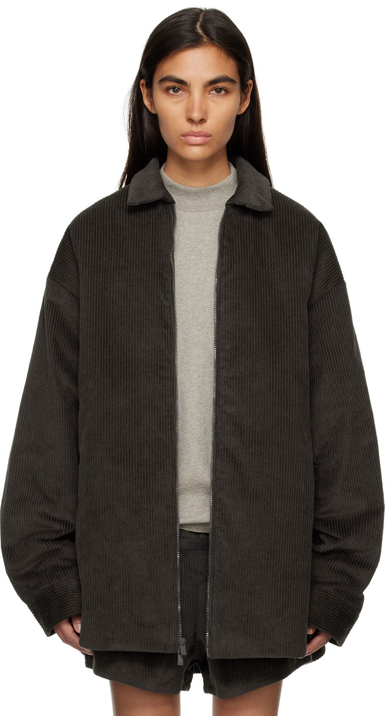 Bomber-takki Fear of God Shirttail Corduroy Relaxed-Fit Jacket Harmaa | 202BT224120F