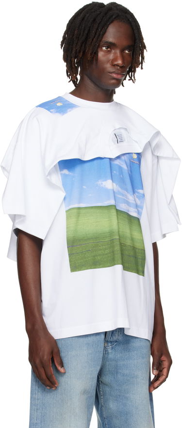 T-paita VETEMENTS Vetements Desktop Double Layered T-Shirt Valkoinen | UH76TR770W, 4