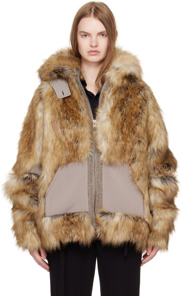 Takki Ottolinger Ottolinger Oversized Furry Multiline Jacket Ruskea | 109-701709-01, 0