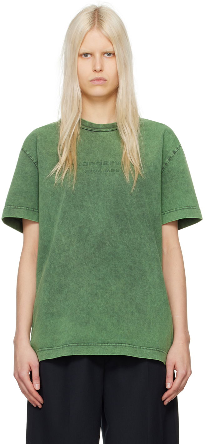 T-paita Alexander Wang Embossed T-Shirt Vihreä | UCC1241697