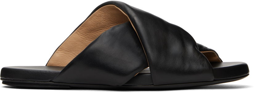 Tennarit ja kengät Marsèll Marsèll Spanciata Twist Leather Slides Musta | M4468P010666