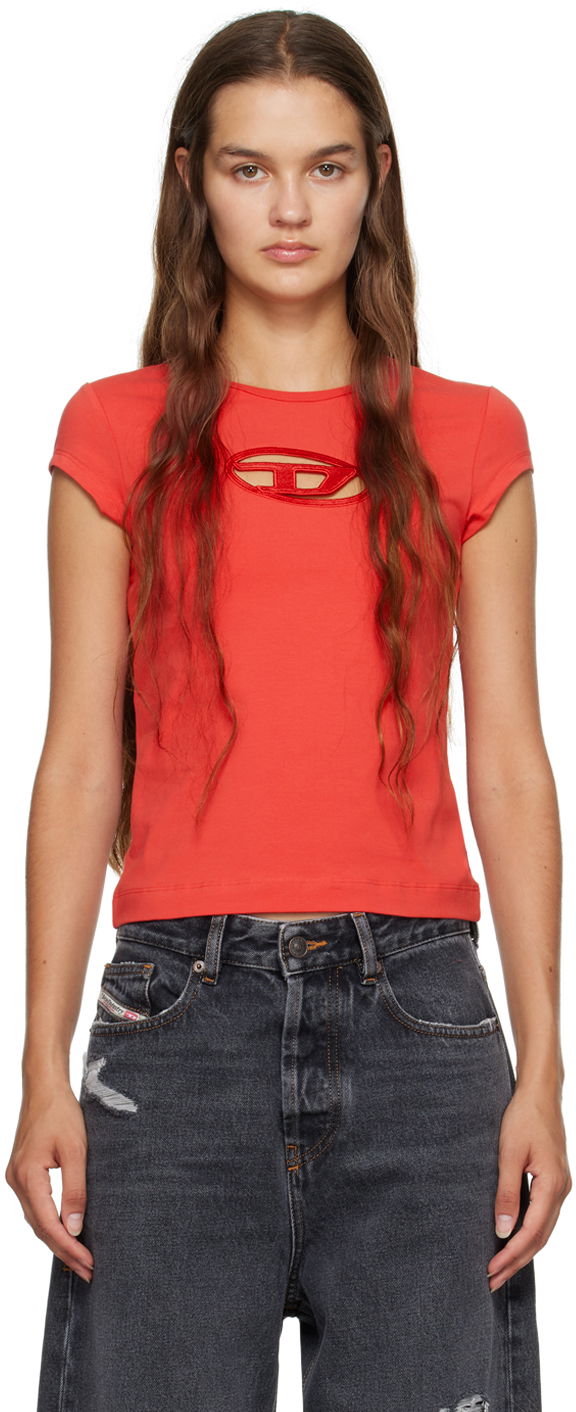 T-paita Diesel T-Angie T-Shirt Punainen | A06268 0AFAA