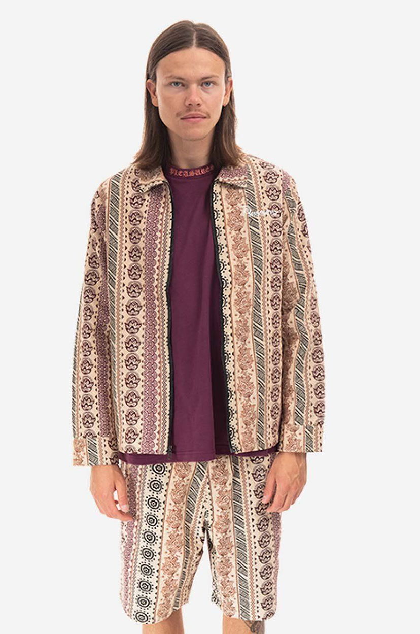 Takki Pleasures Patterned Jacket Beige | P22F037