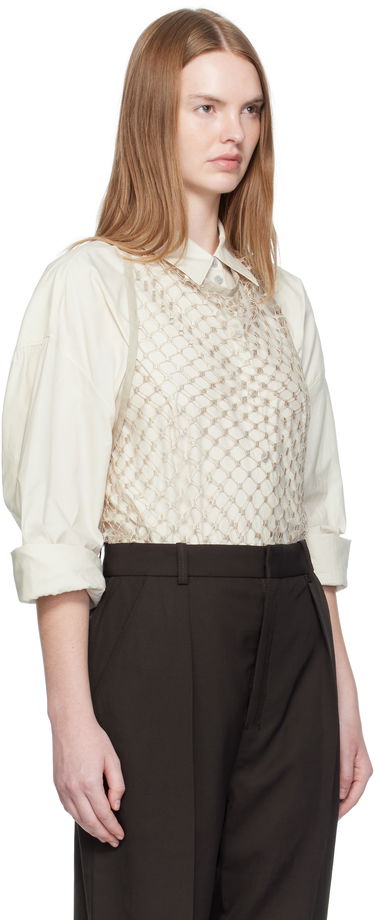 Tankkitoppi LEMAIRE LEMAIRE Fishnet Halter Top Beige | TO1473 LF1509, 1
