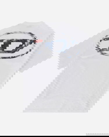 T-paita Diesel Planet Logo Print T-Shirt Valkoinen | A110790CATM 100, 8