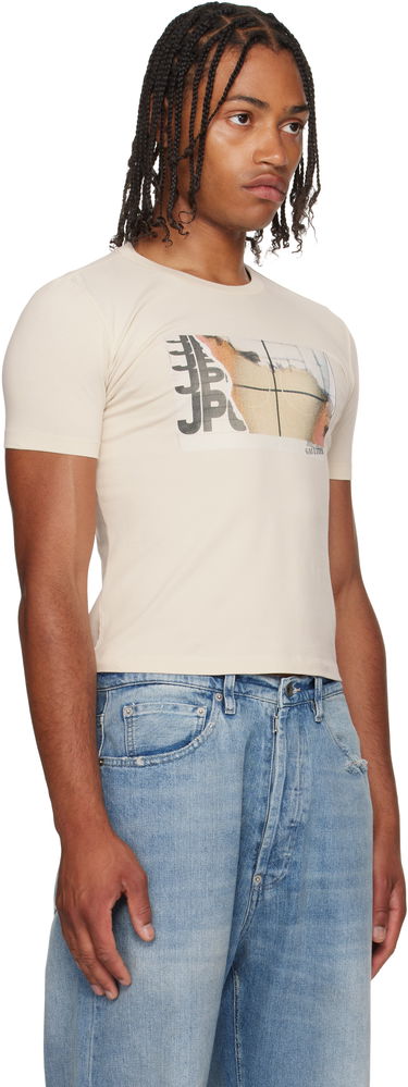T-paita Jean Paul Gaultier Jean Paul Gaultier Printed T-Shirt Beige | 25/03-W-TO294-J002-691501, 1