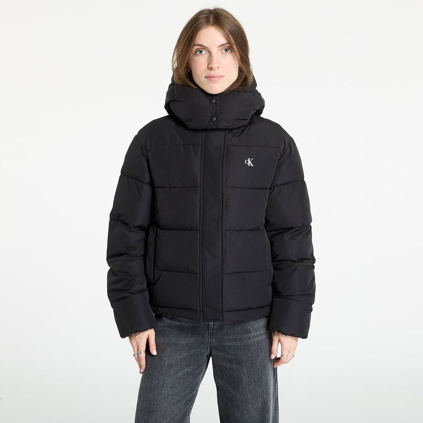 Puffer takki CALVIN KLEIN Calvin Klein Jeans Matte Monologo Short Puffer Jacket Musta | LV047D513G UB1