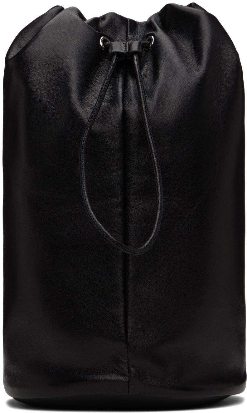 Kangaskassi The Row Leather Drawstring Pouch Musta | W1336-L100
