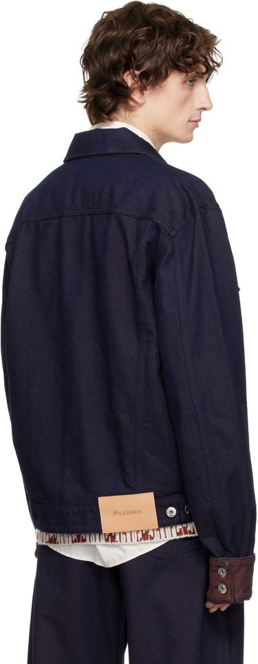 Takki JW Anderson JW Anderson Turn Up Cuff Denim Jacket Tummansininen | DJ0044-PG1836, 2
