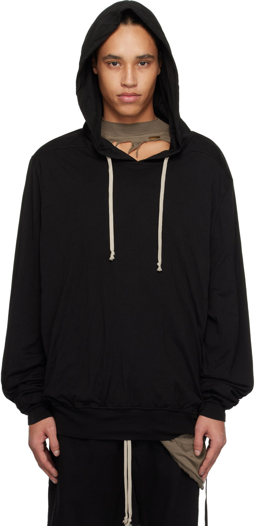 Huppari Rick Owens Rick Owens DRKSHDW Hollywood Oversized Hoodie Musta | DU01E3262 BHDB