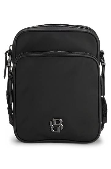 Olkalaukku BOSS BOSS Twill Reporter Bag with Double B Monogram Musta | 50523462