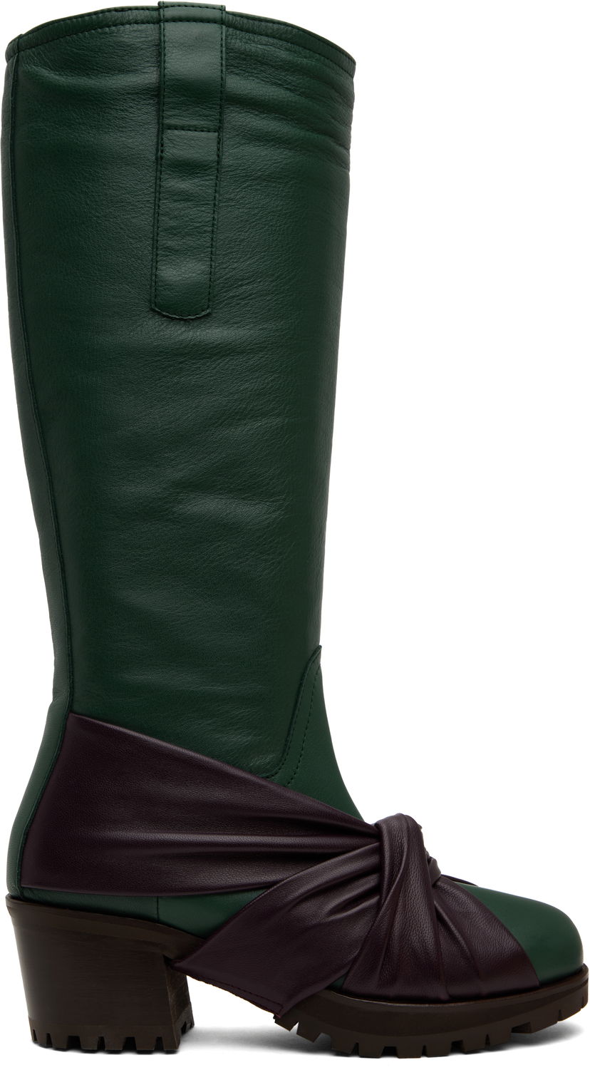 Tennarit ja kengät KIKO KOSTADINOV Kiko Kostadinov Knotted Riding Boots Vihreä | KKWAW24FT03-155