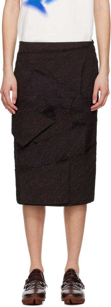 Hame ADER ERROR ADER error Raw Edge Midi Skirt Musta | BO01SSSK0203BK, 0