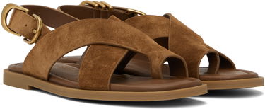 Asusteet rag & bone rag & bone Gia Suede Crossover Sandals Ruskea | WFF25SF1004SU04, 3