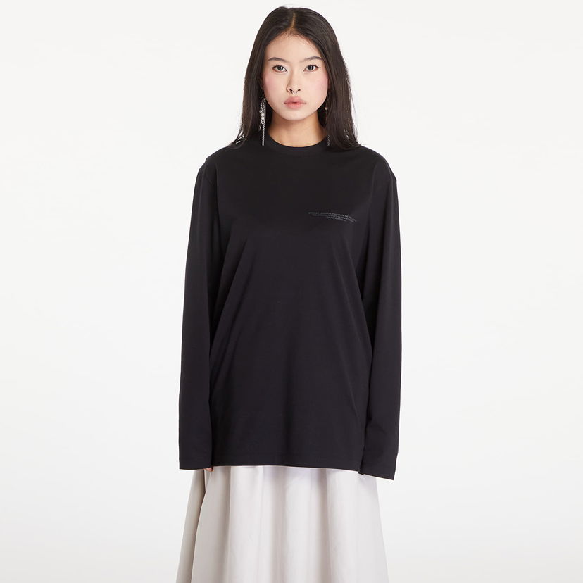 T-paita Y-3 Logo Long Sleeve Tee UNISEX Black Musta | JE9280