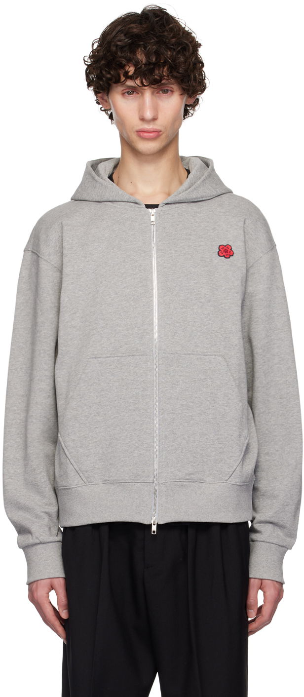 Huppari KENZO Gray Paris 'Boke Flower' Hoodie Harmaa | FE65SW2254MF