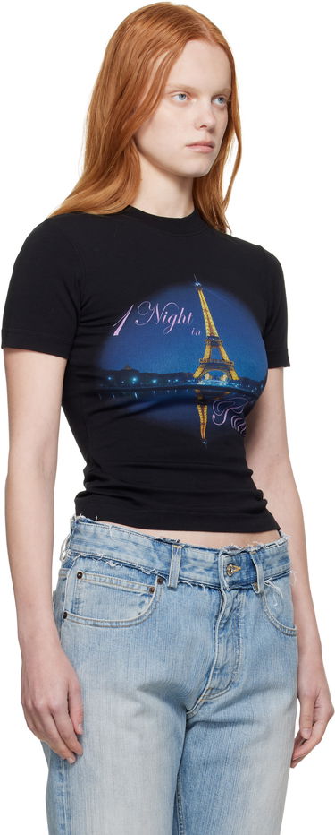 T-paita VETEMENTS Vetements Fitted 'Night In Paris' T-Shirt Musta | WH76TR430B, 1