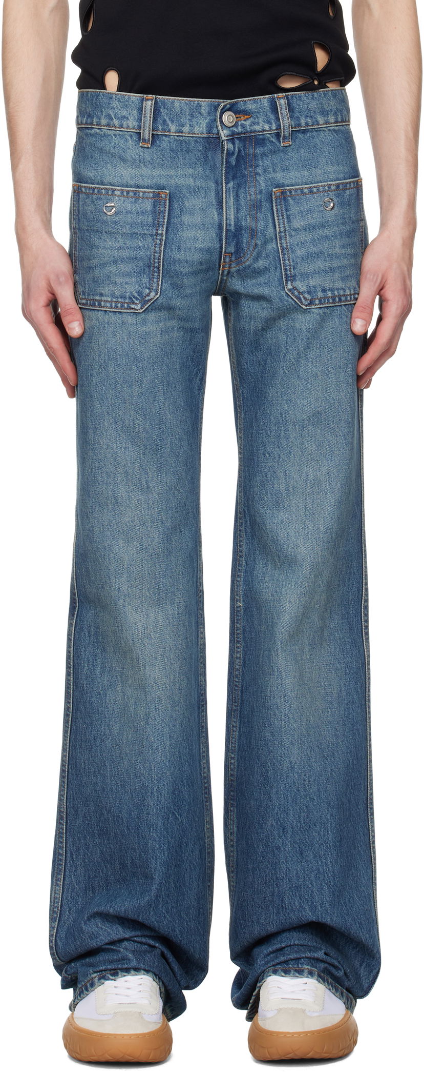 Jeans Coperni Coperni Four Pocket Straight Leg Jeans Sininen | COPP108F2014MEN