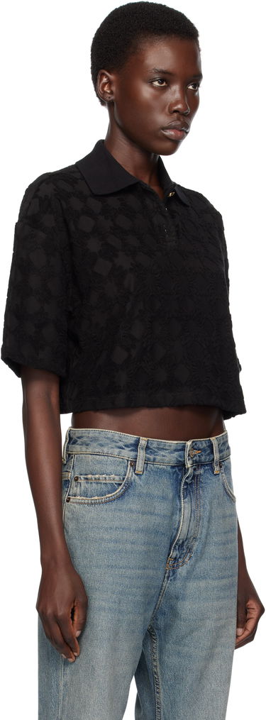 Poolopaita AMIRI AMIRI MA Quad Toweling Cropped Polo Musta | AWJYPO1009, 1