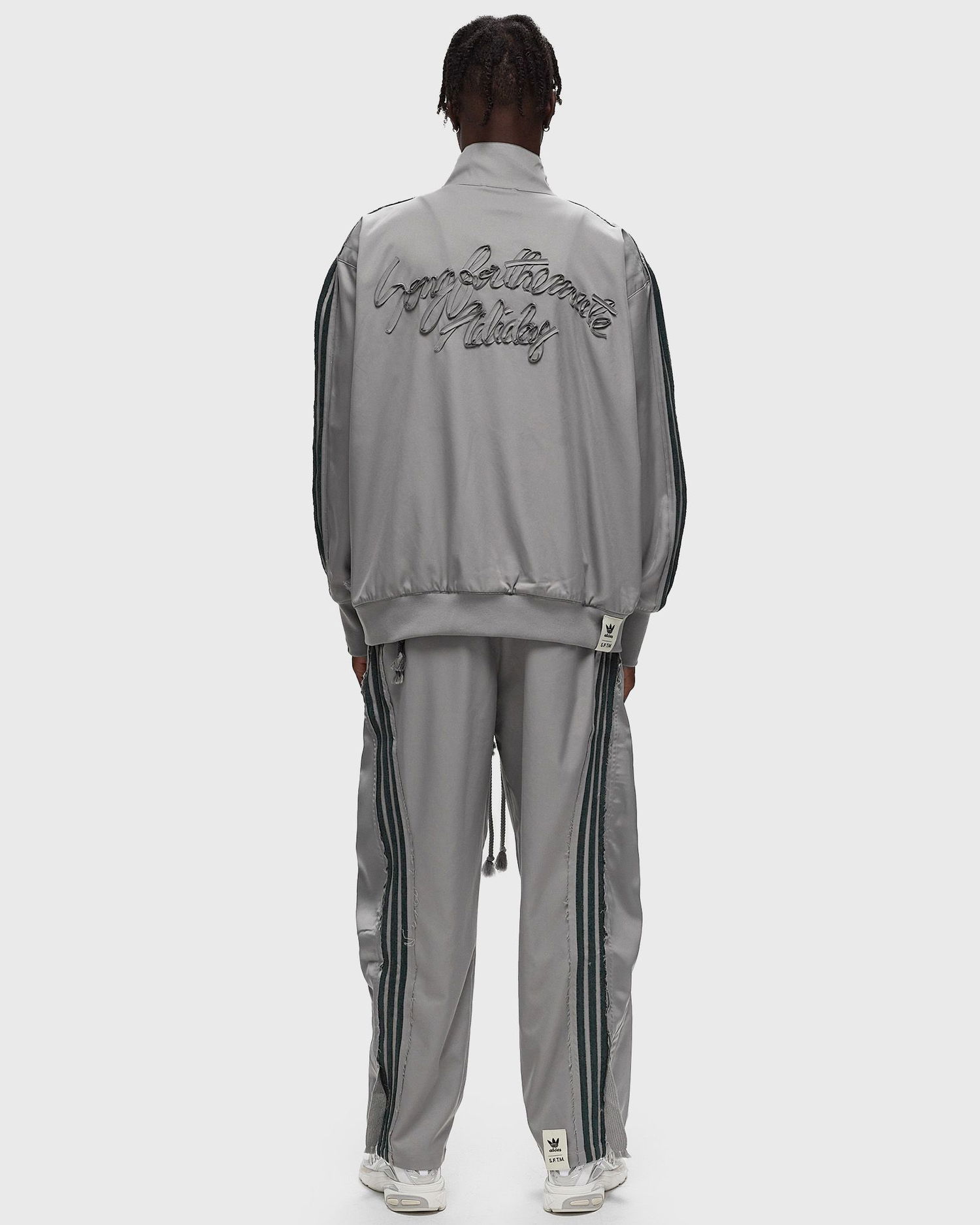 Bomber-takki adidas Originals Adi004 Zippered Longsleeve Jacket With Drawstrings Harmaa | JI9646, 1