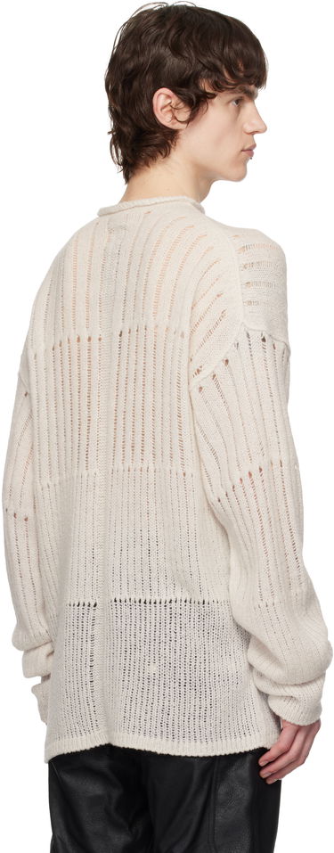 Villapaita Rick Owens Rick Owens Hollywood Oversized Knit Sweater Beige | RU01E5681 KGRID, 2