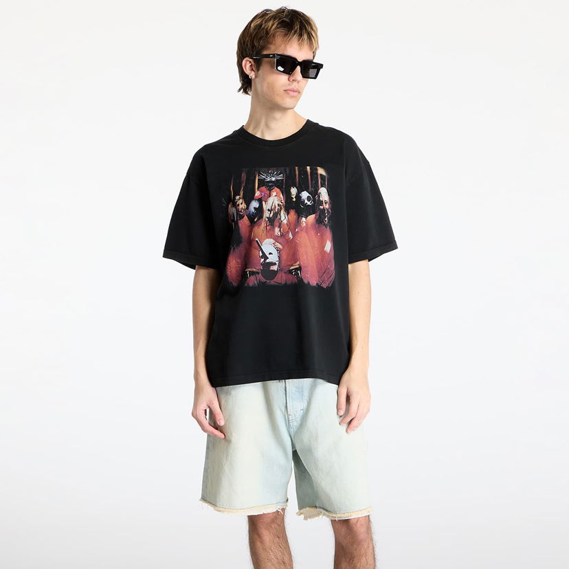 T-paita Pleasures PLEASURES x Slipknot Self Titled Heavyweight T-Shirt Musta | P25SK006 BLACK