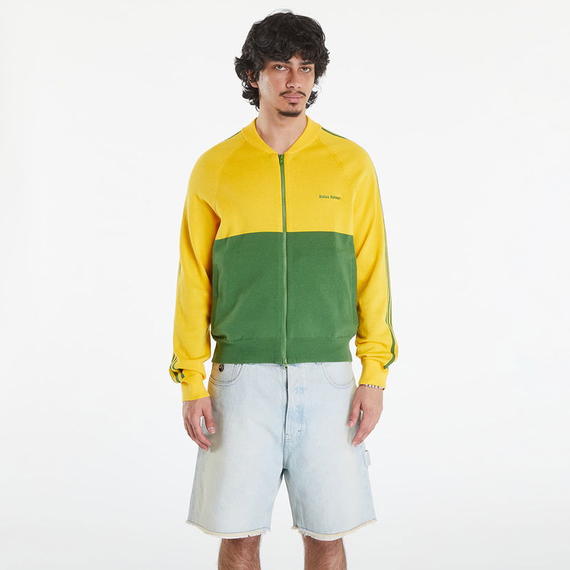 Huppari adidas Originals Wales Bonner x Knit Sweatshirt Bold Gold/ Crew Green Keltainen | IW1174